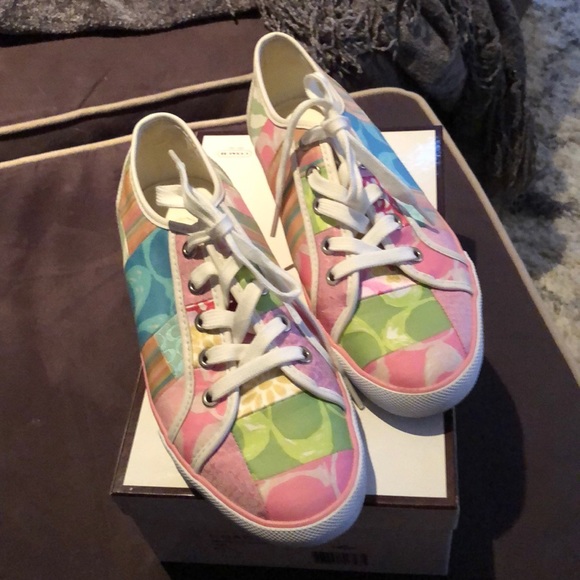 Coach Shoes - Adorable Coach patchwork sneakers Coach Shoes - Adorable Coach patchwork sneakers